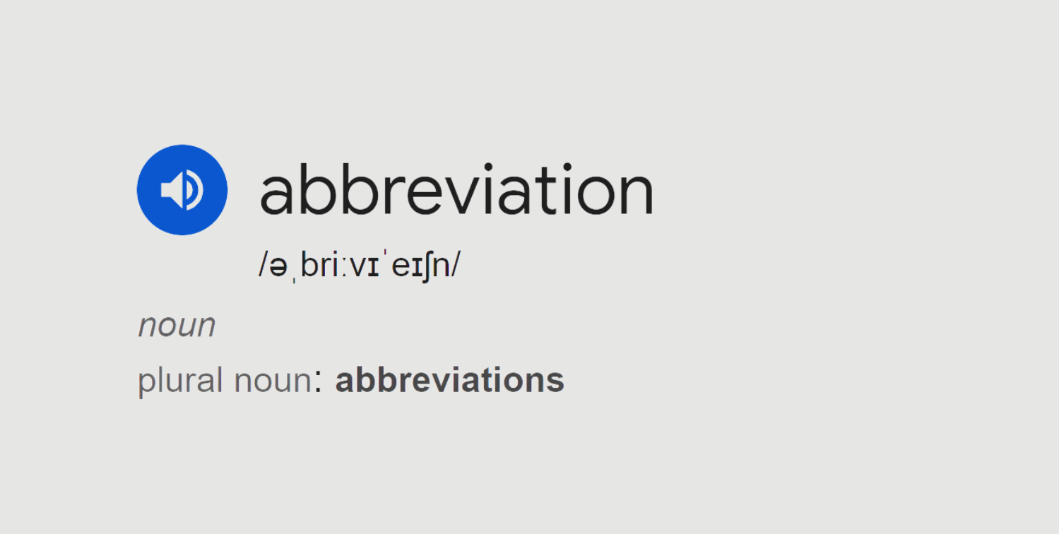 AI Abbreviations