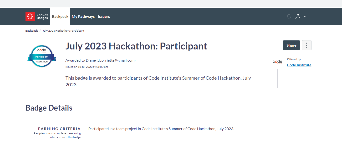 July Hackathon Complete
