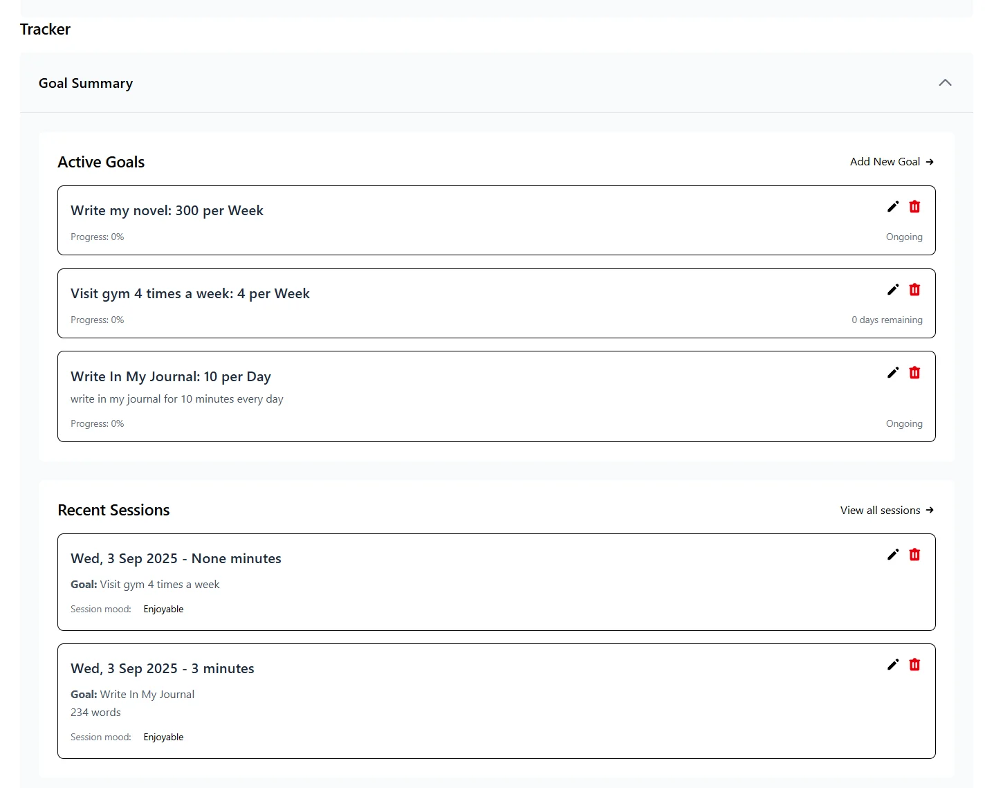 Goal Tracker – A Django App for Creative Habit Building
