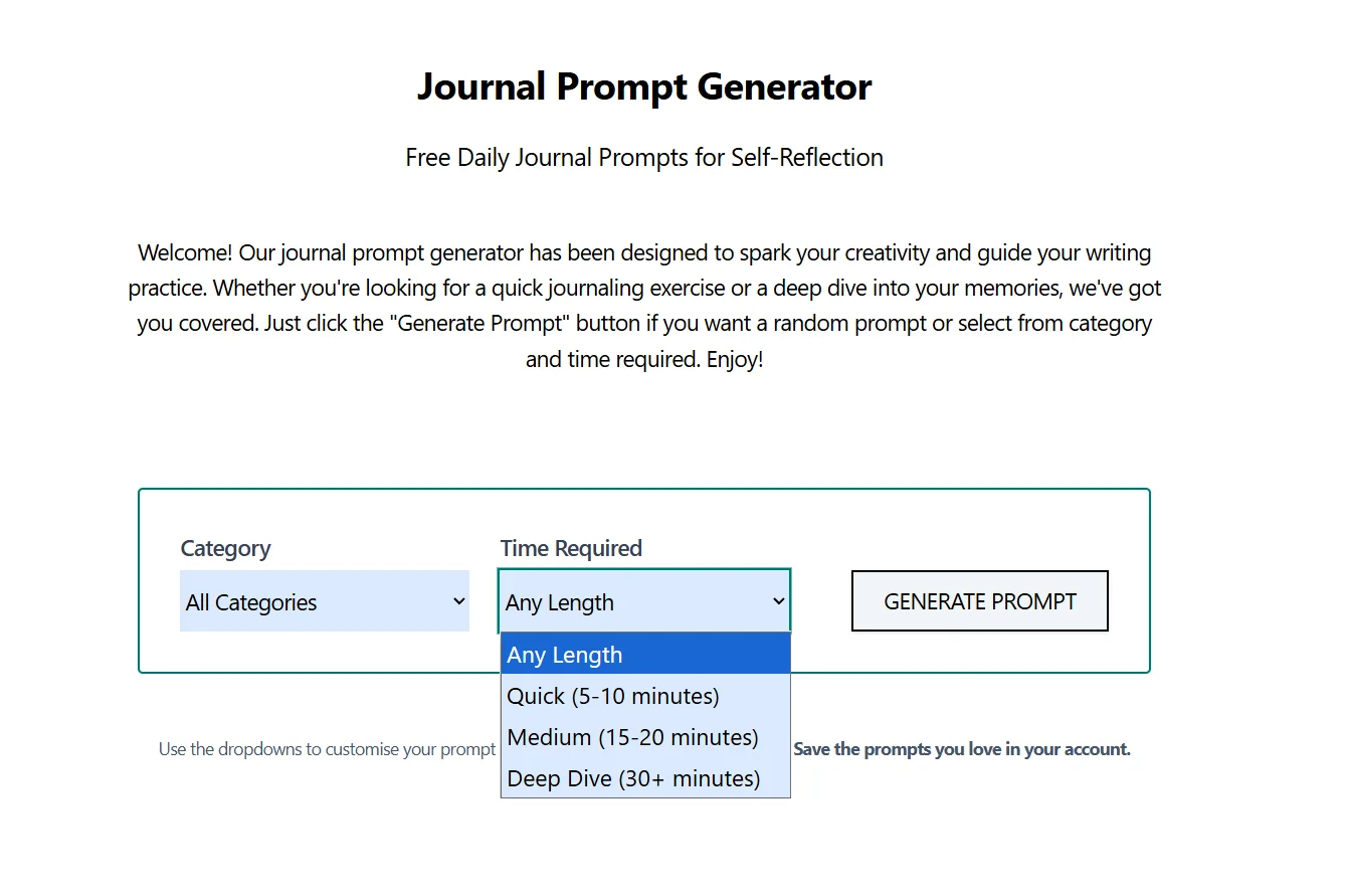 Journal Prompt Generator – A Portable Django App for Daily Reflection