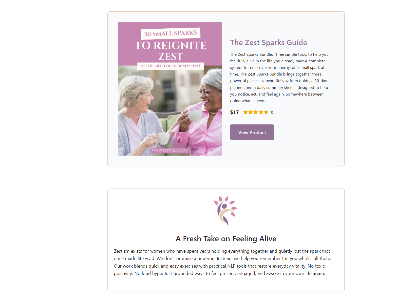 Home Page with Product