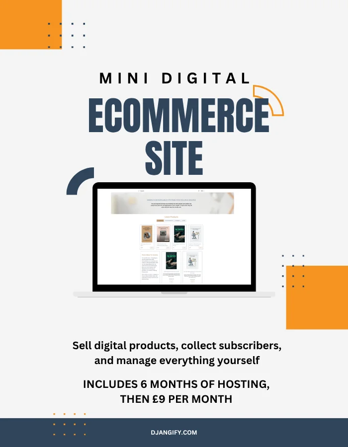 Product image for Mini Ecommerce Site - Up to 25 Products